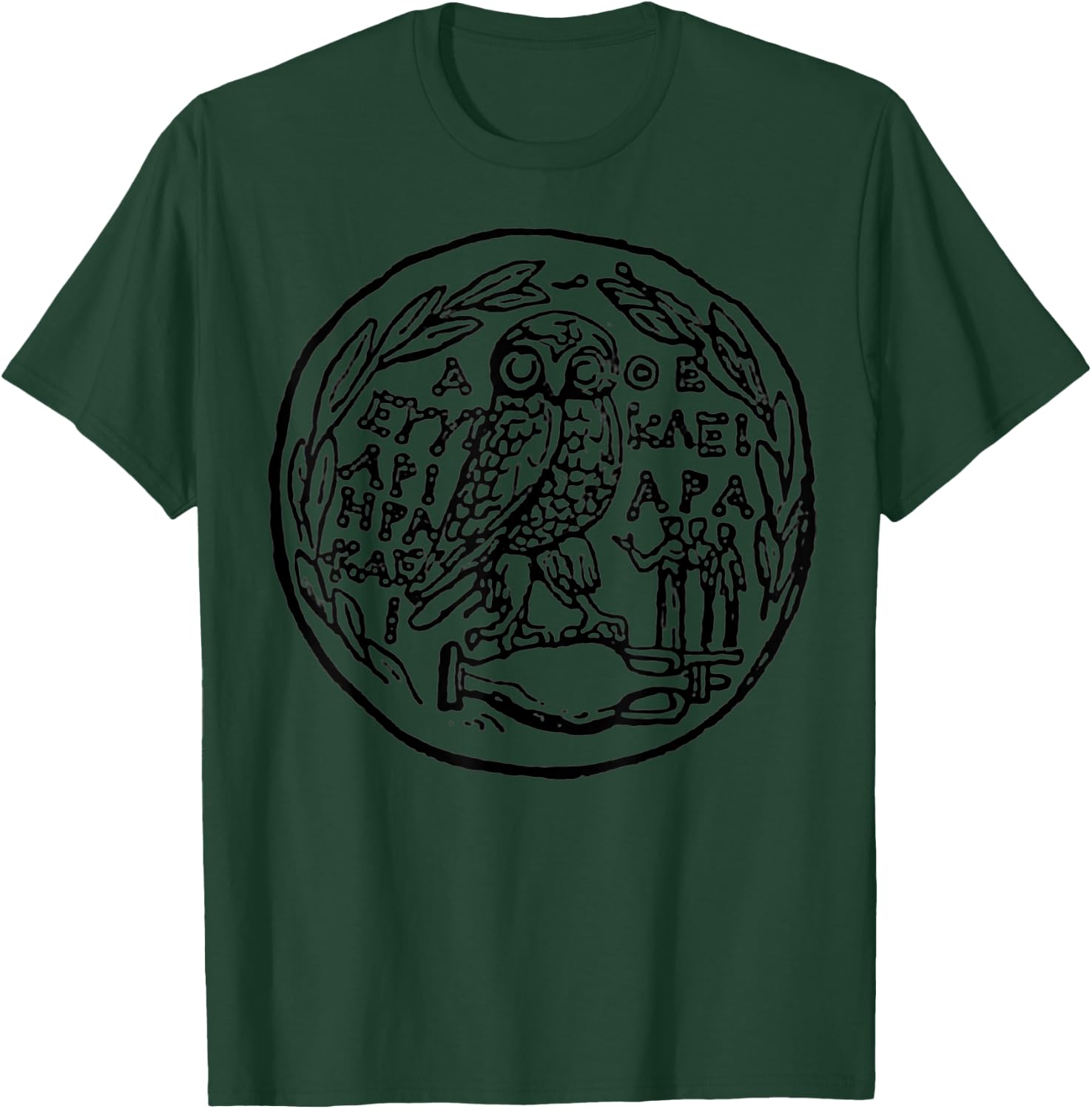 Greek Mythology Athena Goddess Athenian Athens Owl gift T-Shirt - T-Shirt | Forest
