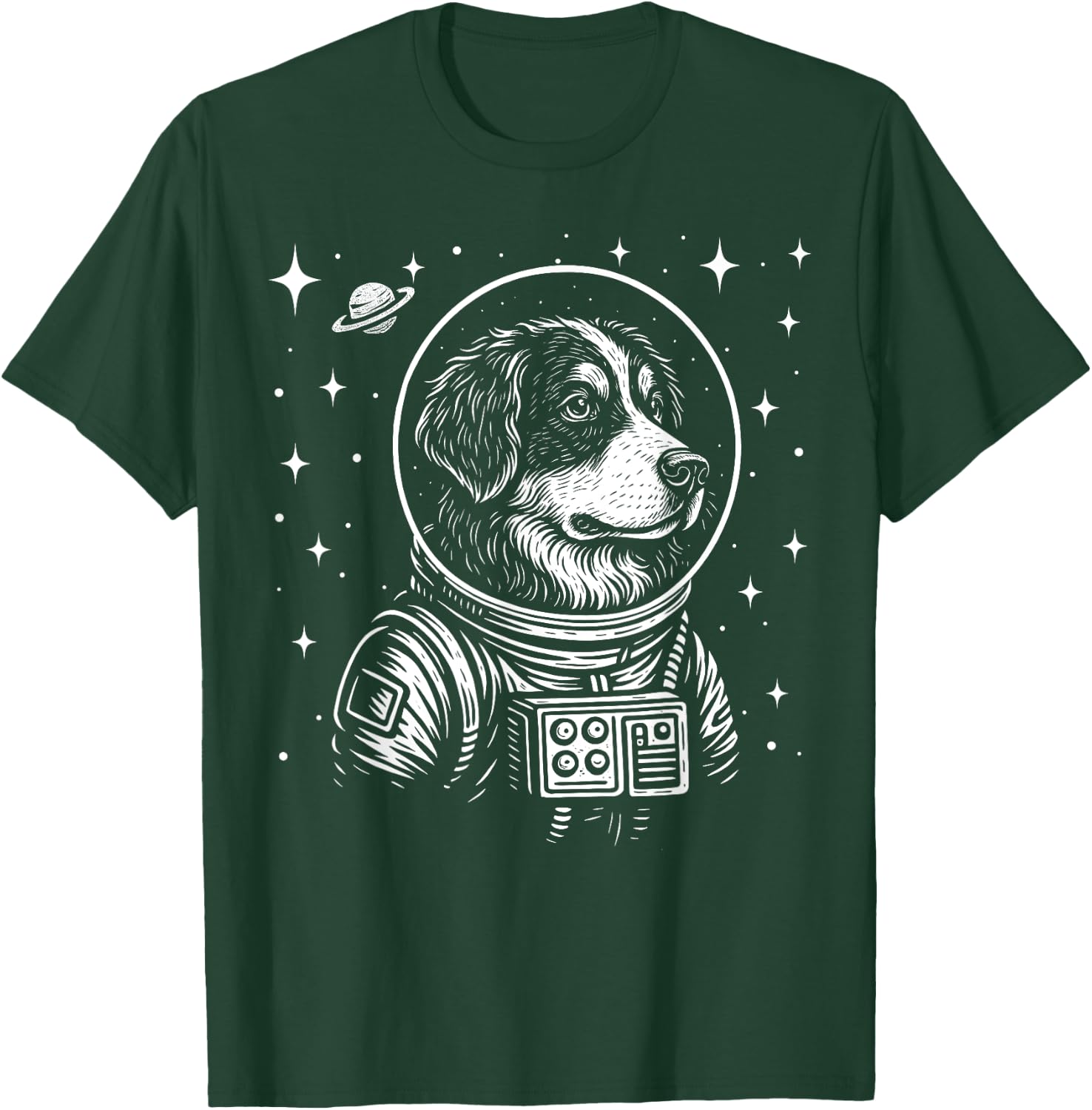 Astronaut Bernese Mountain Dog Space Galaxy Dog Lovers T-Shirt - T-Shirt | Forest