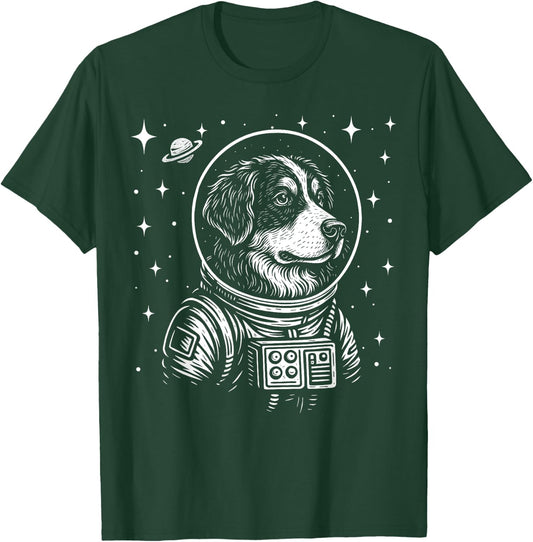 Astronaut Bernese Mountain Dog Space Galaxy Dog Lovers T-Shirt - T-Shirt | Forest