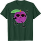 Funny Plum With Sunglasses Cool Plum Fruits T-Shirt - T-Shirt | Forest