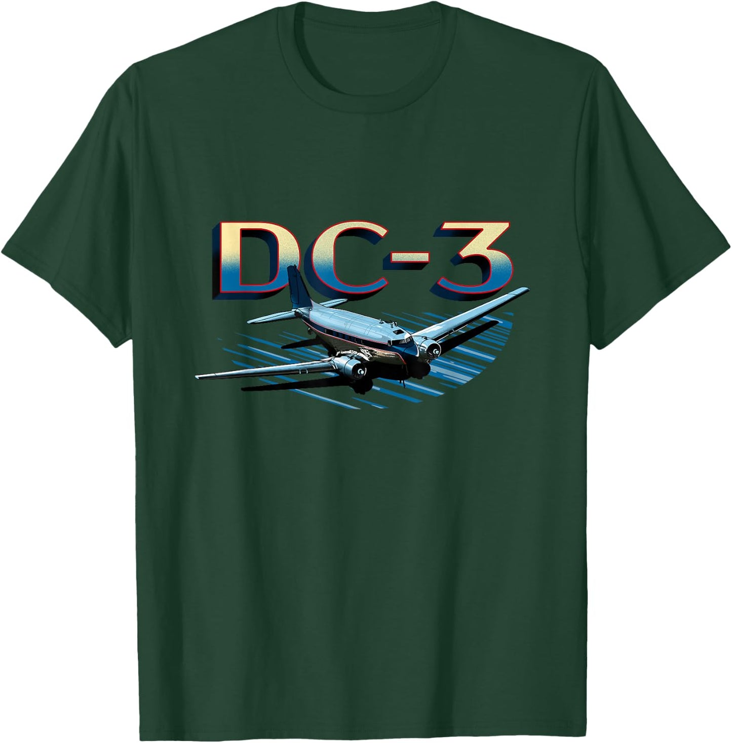 Vintage Airline DC-3 Airplane T-Shirt - T-Shirt | Forest