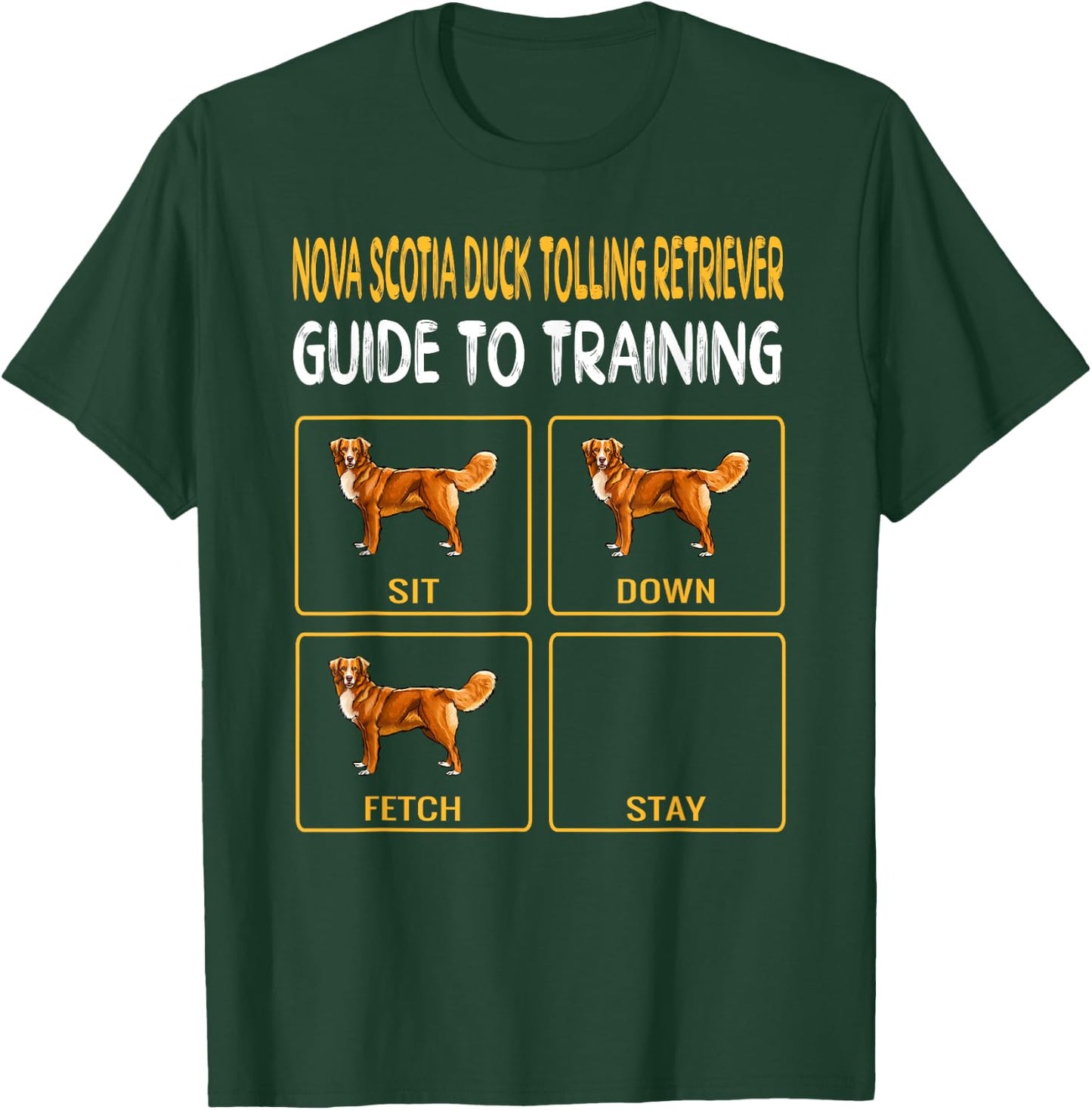 Duck Tolling Retrievers Guide To Training Dog Obedience Men Women Kids T-Shirt - T-Shirt | Forest