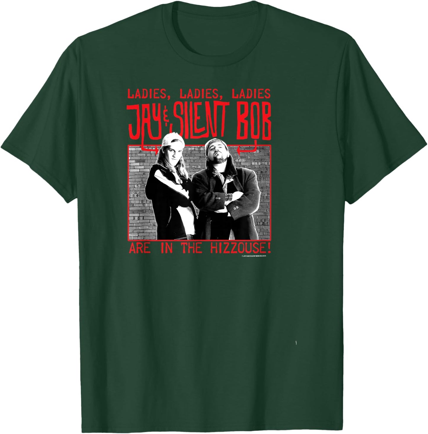 Jay and Silent Bob Are In The Hizzouse! Brick Poster T-Shirt - T-Shirt | Forest