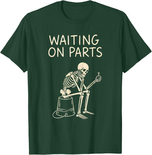 Waiting on Parts Mechanic Men Auto Repair Car Technician T-Shirt - T-Shirt | Forest