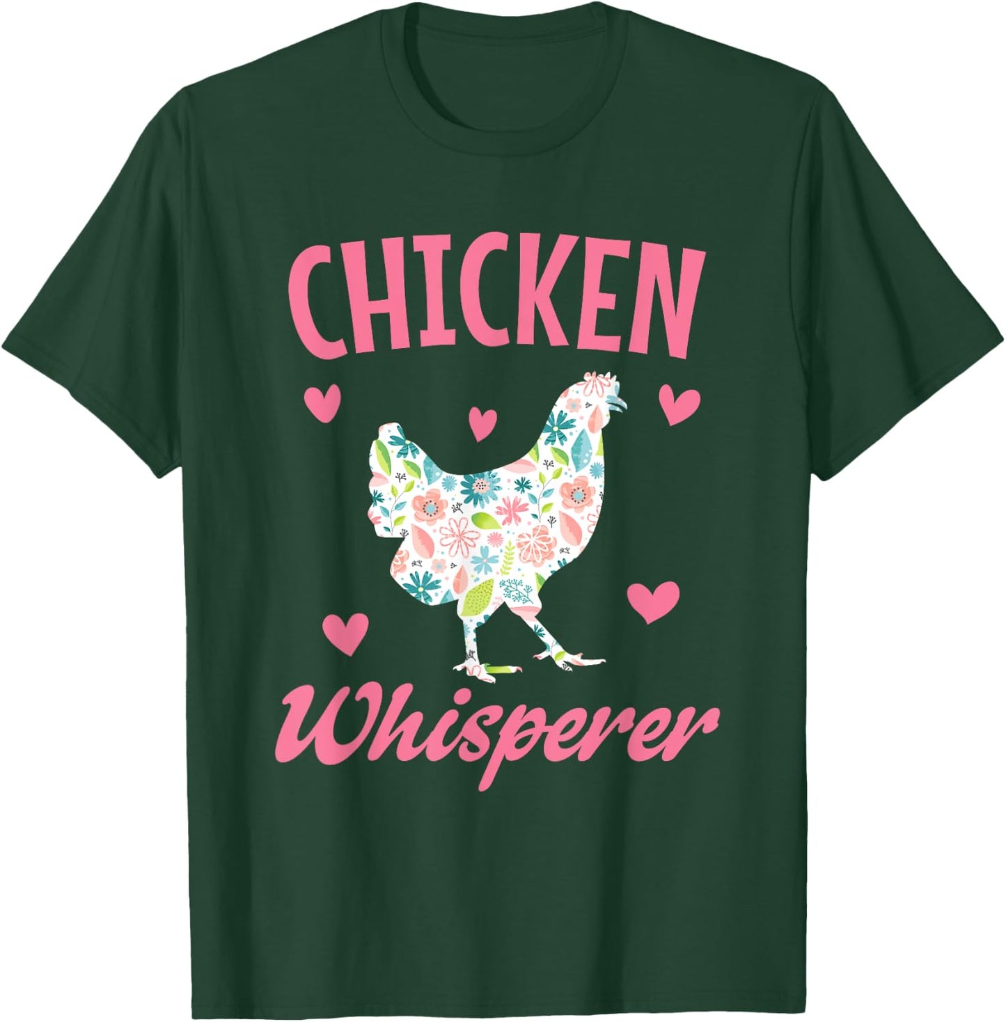 Chicken Whisperer Kids Women Girl Funny Chicken Farming T-Shirt - T-Shirt | Forest