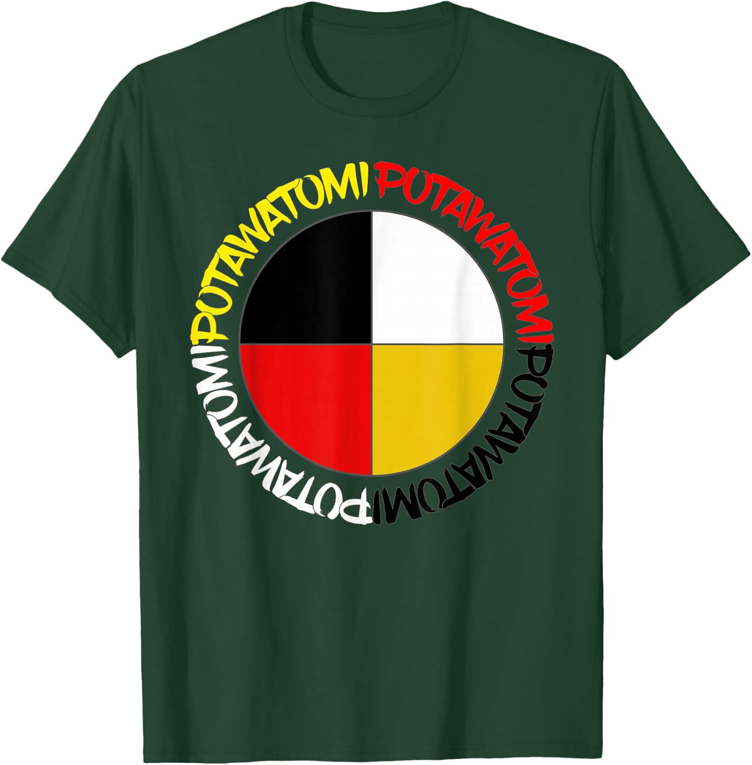 Potawatomi Medicine Wheel T Shirt T-Shirt - T-Shirt | Forest