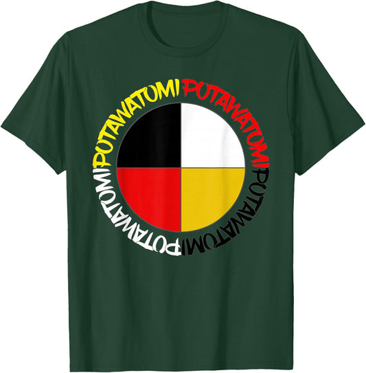 Potawatomi Medicine Wheel T Shirt T-Shirt - T-Shirt | Forest