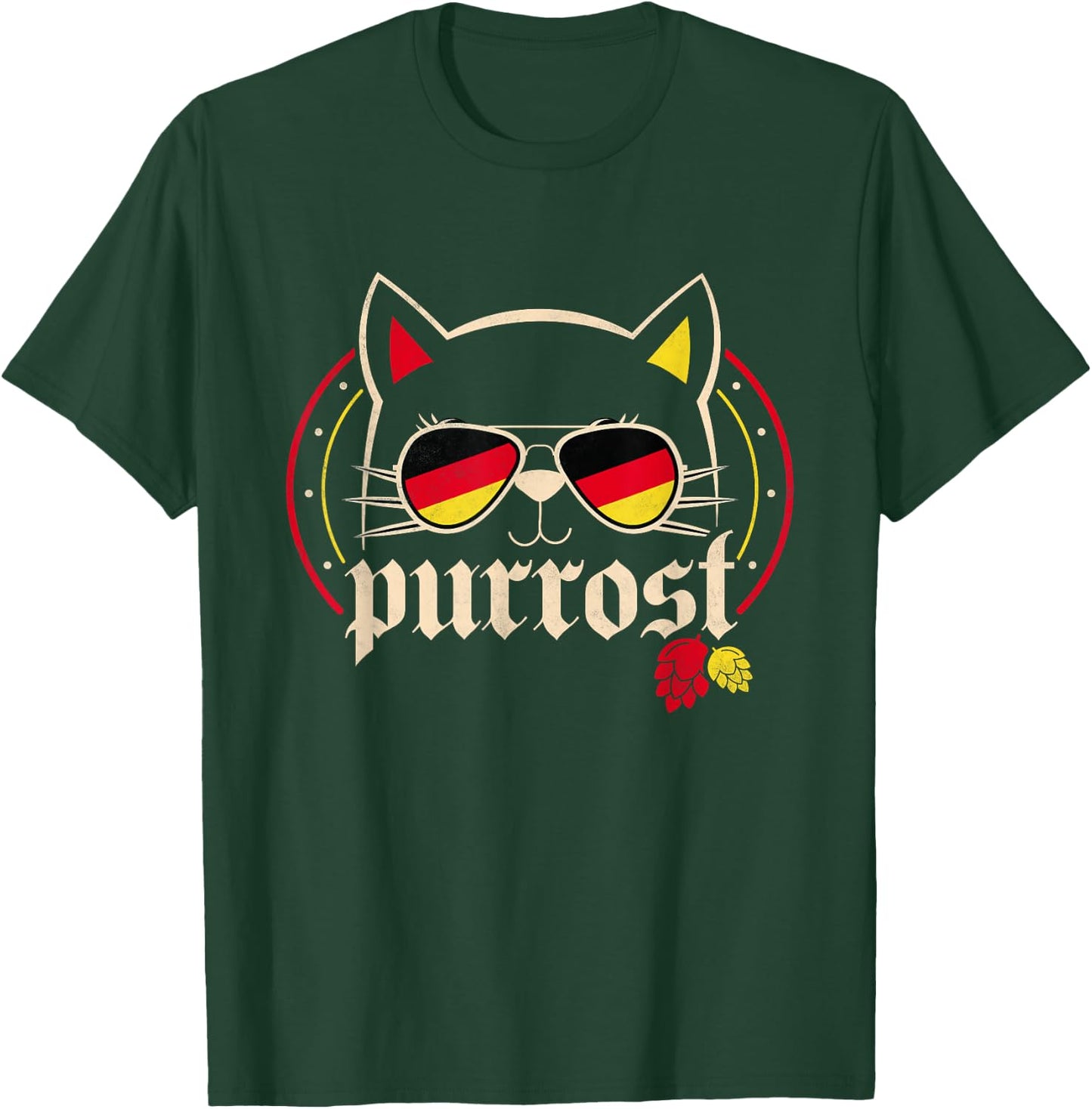 Purrost Cat German Beer Oktoberfest T-Shirt - T-Shirt | Forest