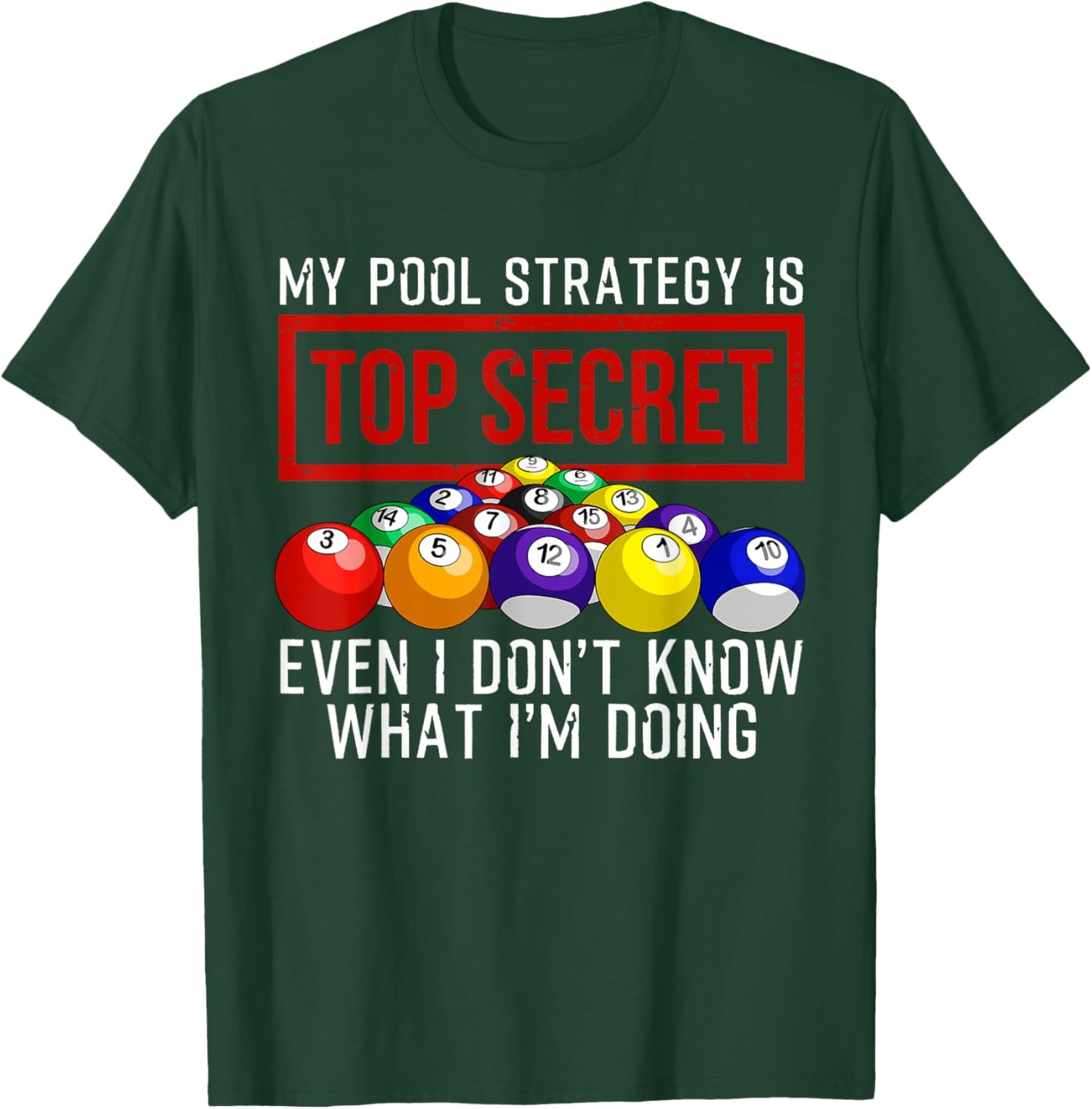 Funny Pool Player Billiards Gift Women Game Play Small T-Shirt - T-Shirt | Forest