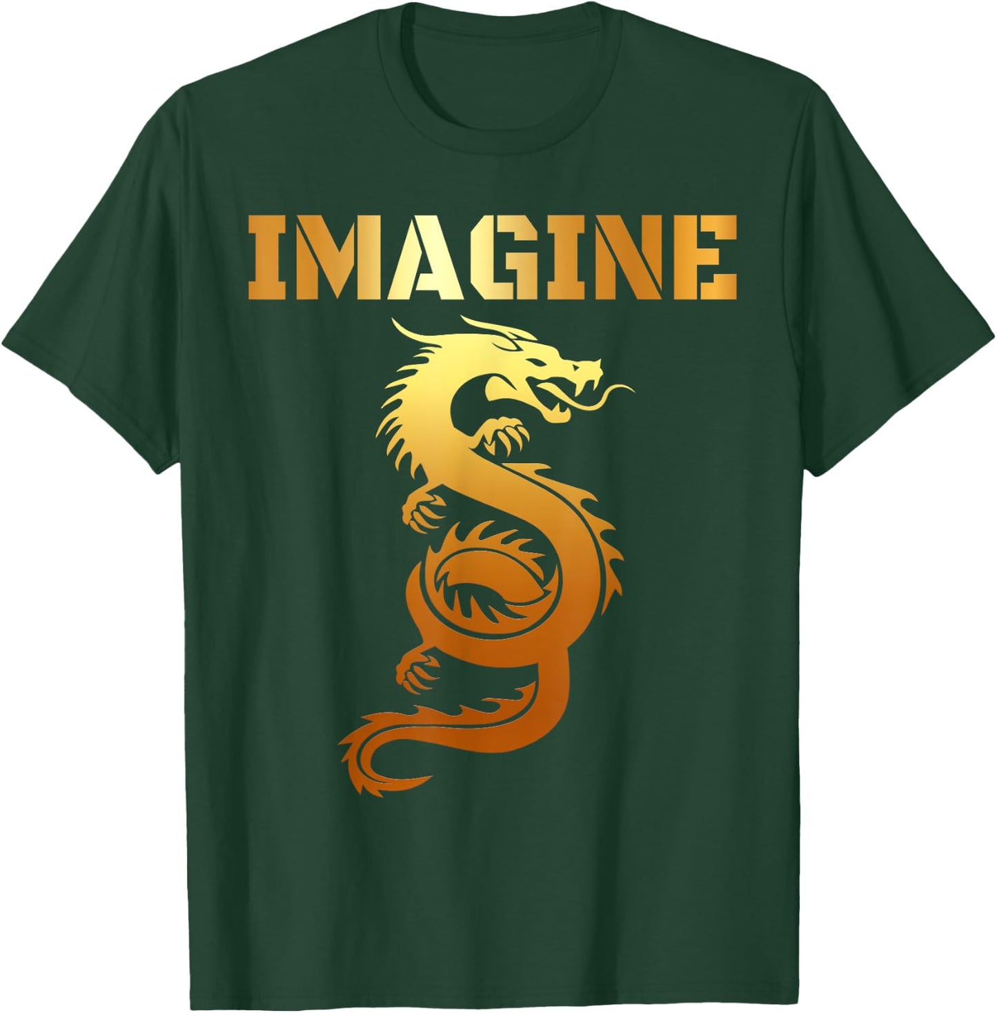 IMAGINE Fantasy Dragon Tatoo for Dragons Lovers T-Shirt - T-Shirt | Forest