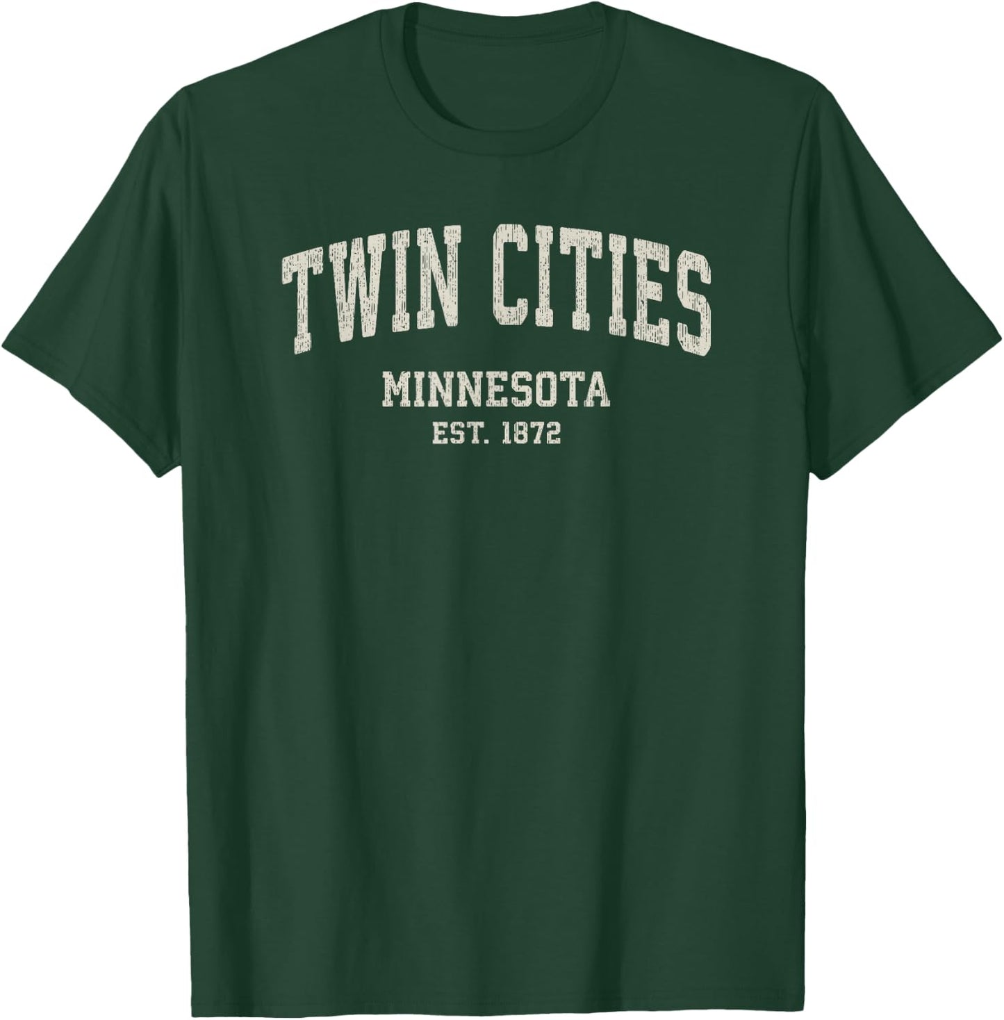 Twin Cities Minnesota MN Vintage Athletic Sports T-Shirt - T-Shirt | Forest