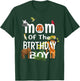Mom Of The Birthday Boy Zoo Theme Animal Party T-Shirt - T-Shirt | Forest