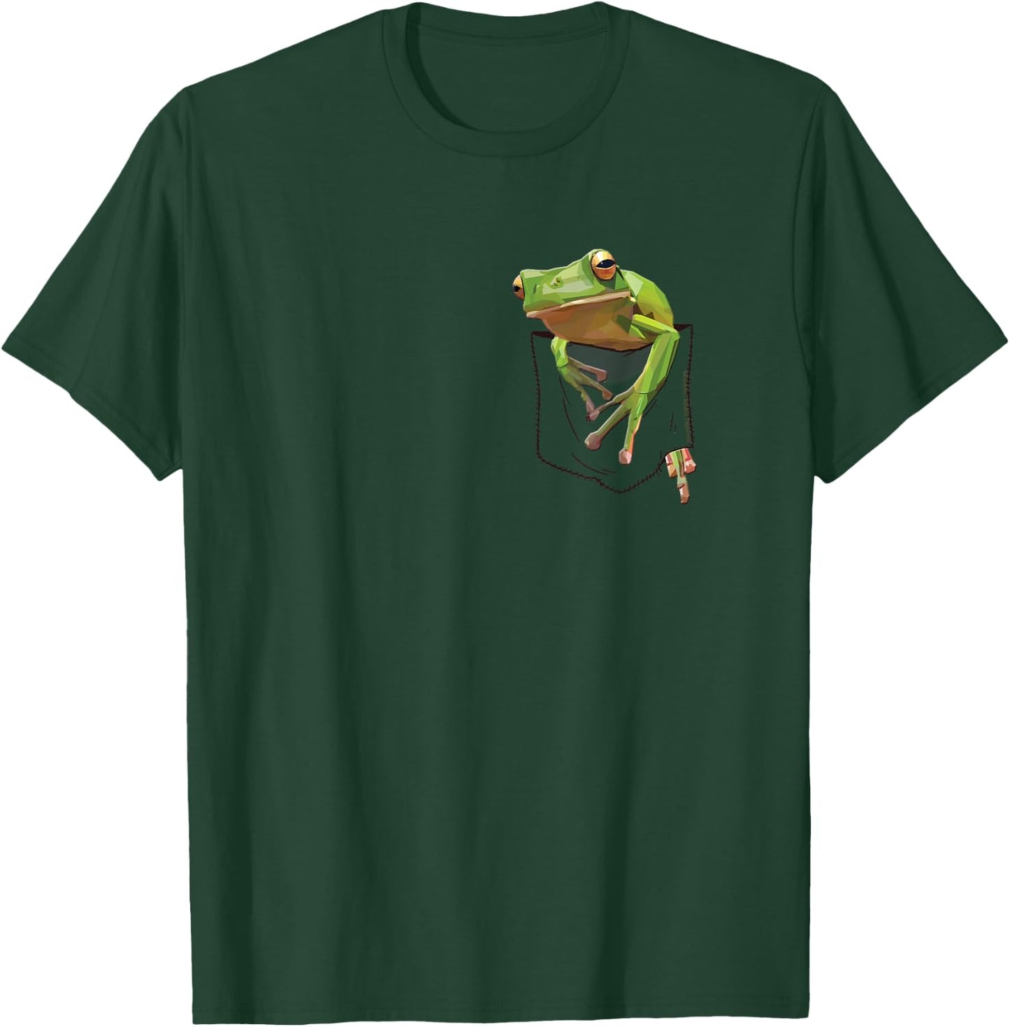 Fun Frog in a Pocket Goblincore Design - Frog Lovers Small T-Shirt - T-Shirt | Forest