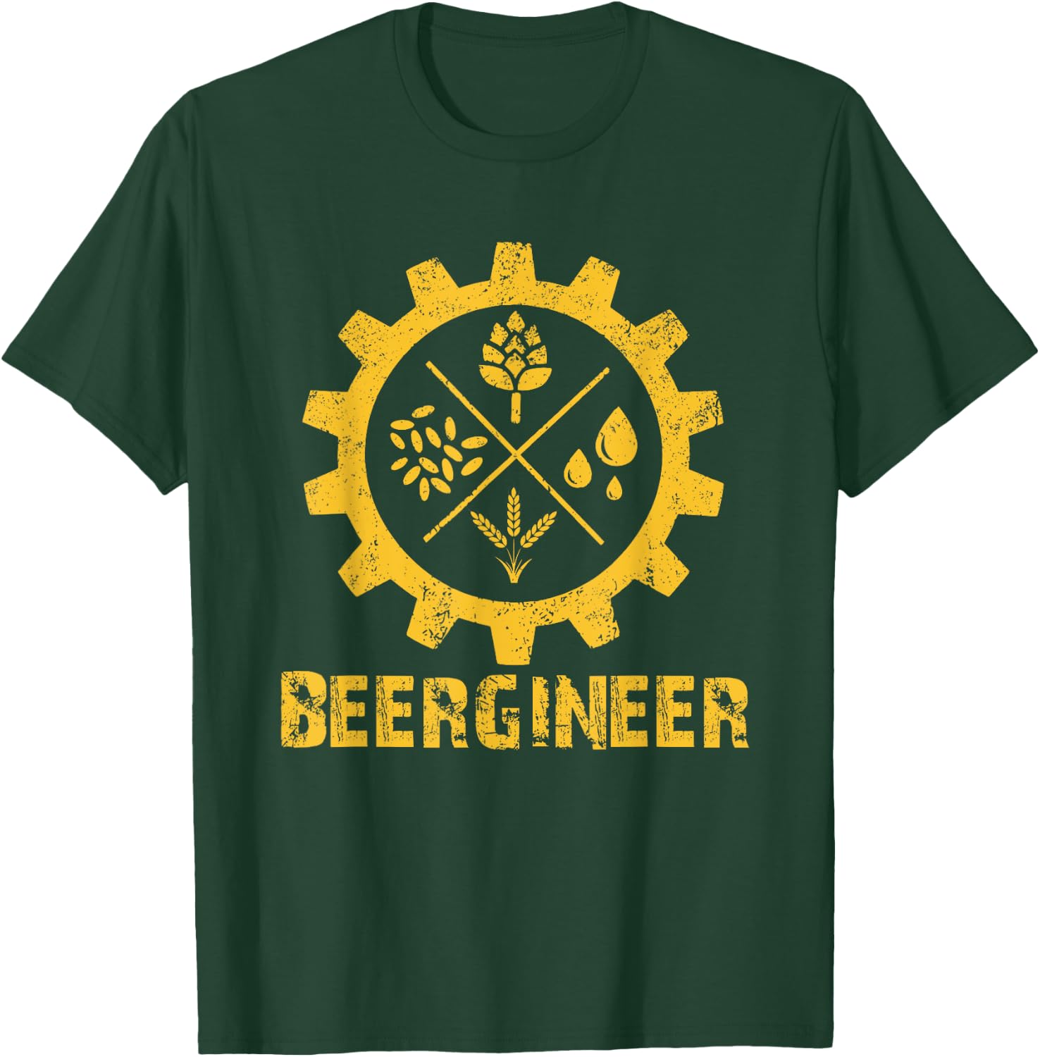 Home Brewing Art Craft Beer Homebrew Brewery Beer Engineer T-Shirt - T-Shirt | Forest