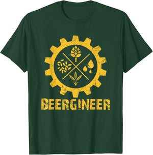 Home Brewing Art Craft Beer Homebrew Brewery Beer Engineer T-Shirt - T-Shirt | Forest