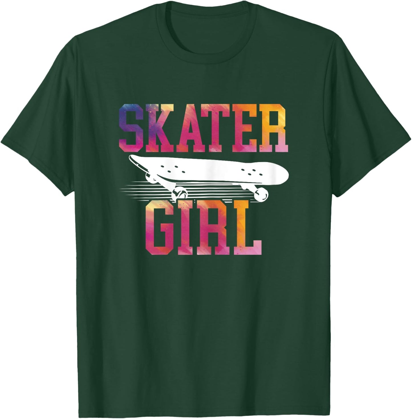 Skater Girl Design Skateboard Skateboarding Skate Vintage T-Shirt - T-Shirt | Forest