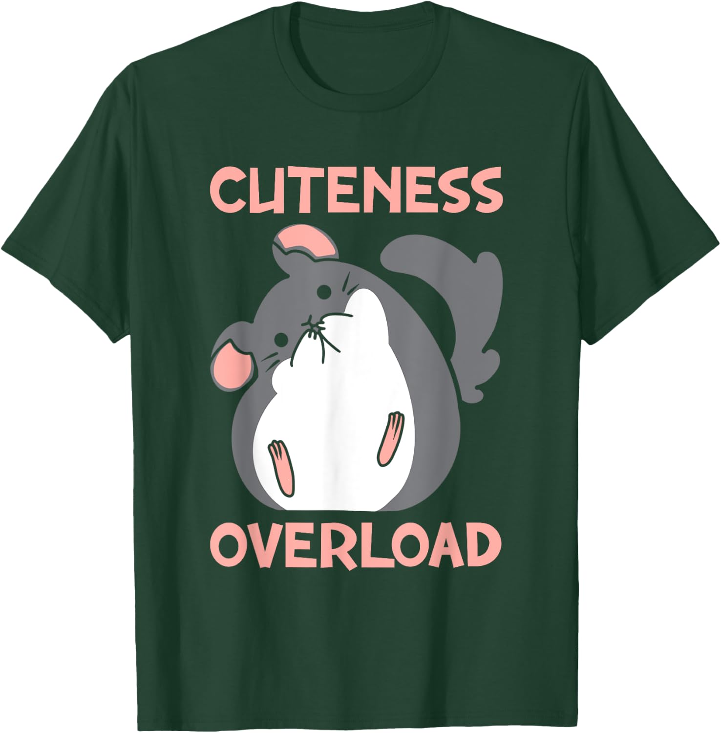 Cuteness Overload | Pet Rodent | Cute Chinchilla Lover T-Shirt - T-Shirt | Forest