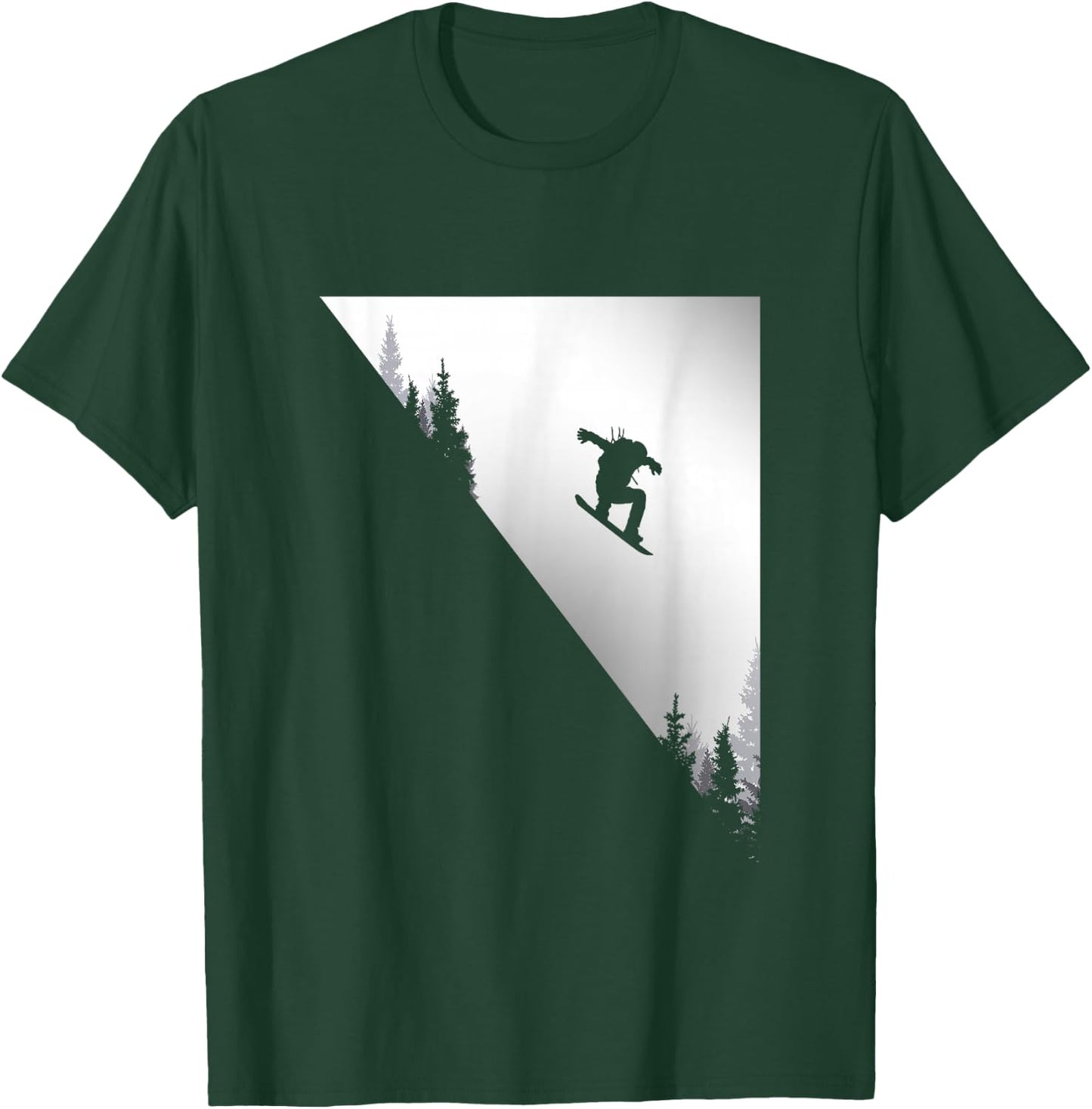 Snowboard Apparel - Snowboarding Snowboarder Snowboard Small T-Shirt - T-Shirt | Forest