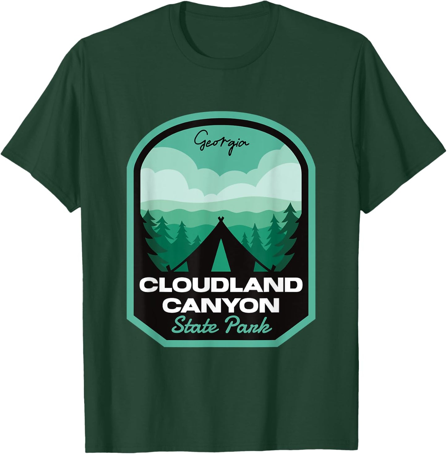 Cloudland Canyon State Park GA Camping T-Shirt - T-Shirt | Forest