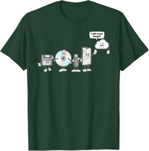 From Floppy to Cloud - The Evolution of Storage Media T-Shirt - T-Shirt | Forest