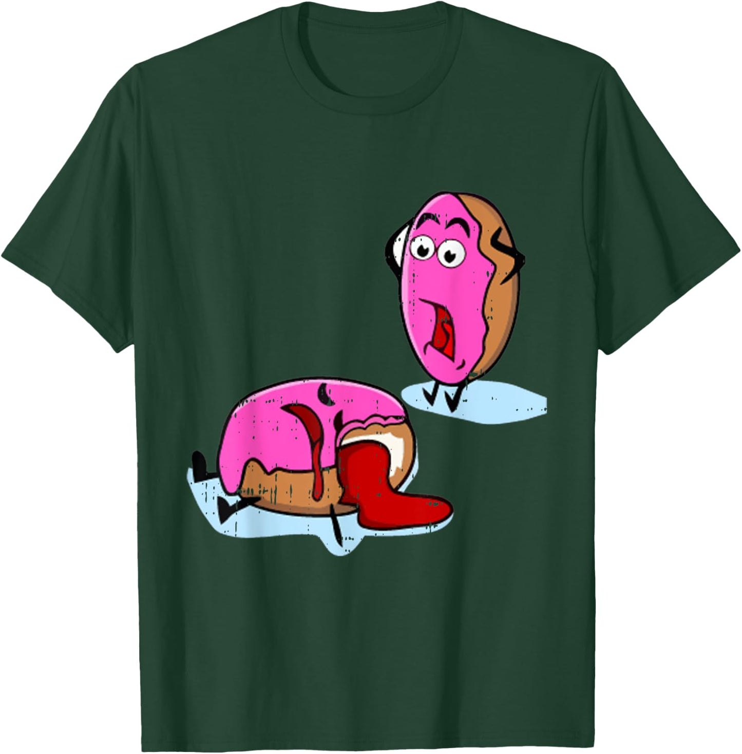 Dead Doughnut Bite Funny Donut Joke Sweets Dessert Gift T-Shirt - T-Shirt | Forest