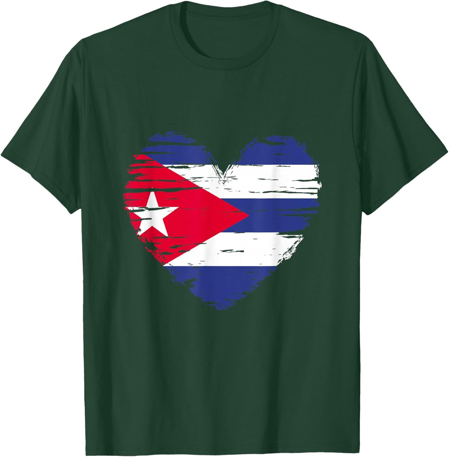Cuba Heart Cuban Flag Cuban Pride T-Shirt - T-Shirt | Forest