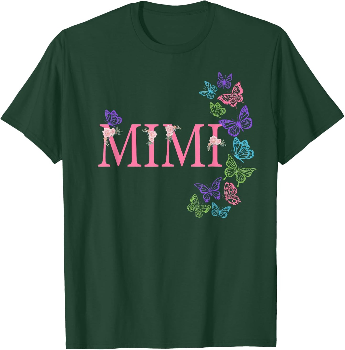 Mimi of The Birthday for Girl Butterfly Family 1st Birthday T-Shirt - T-Shirt | Forest