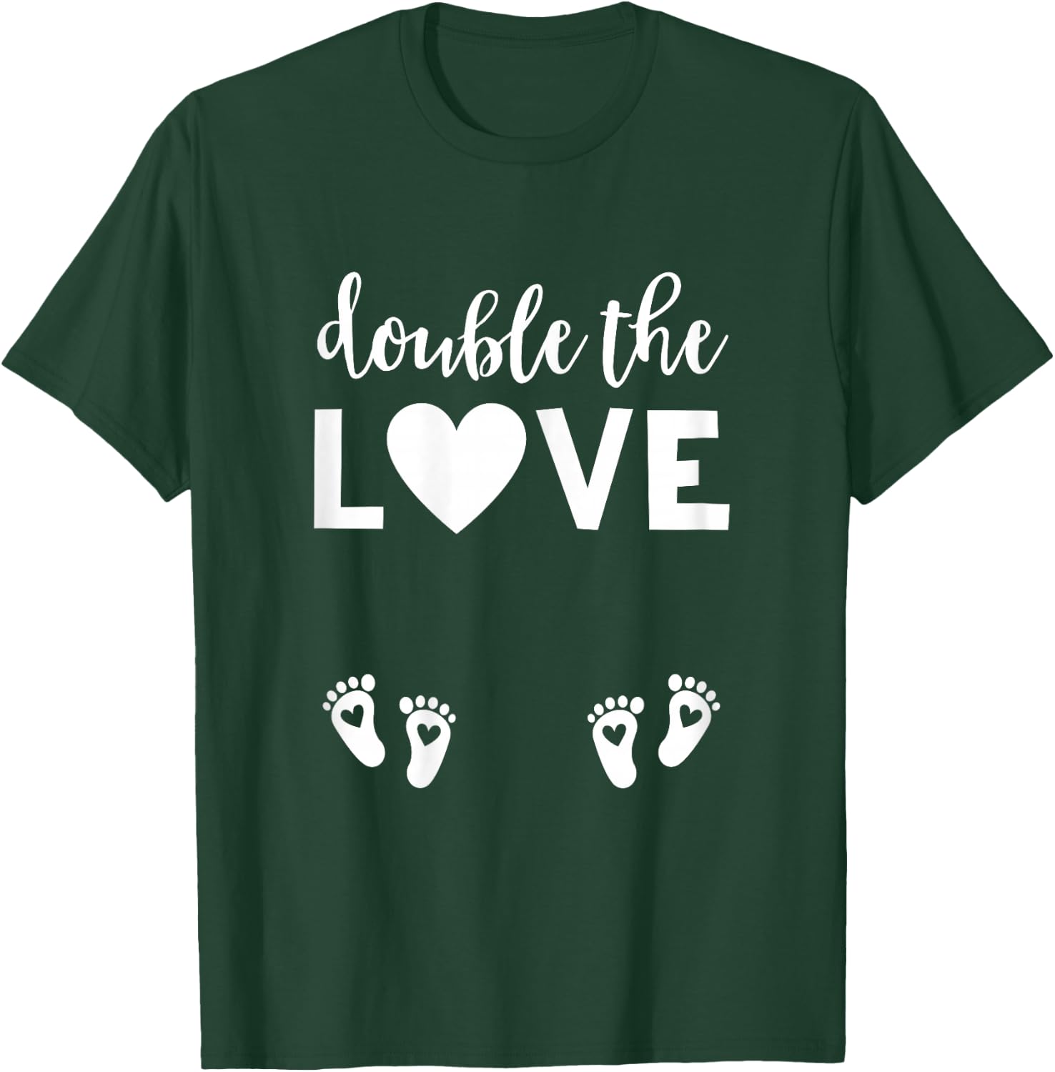 Valentines Day Twin Pregnancy Announcement Shirt Valentine T-Shirt - T-Shirt | Forest