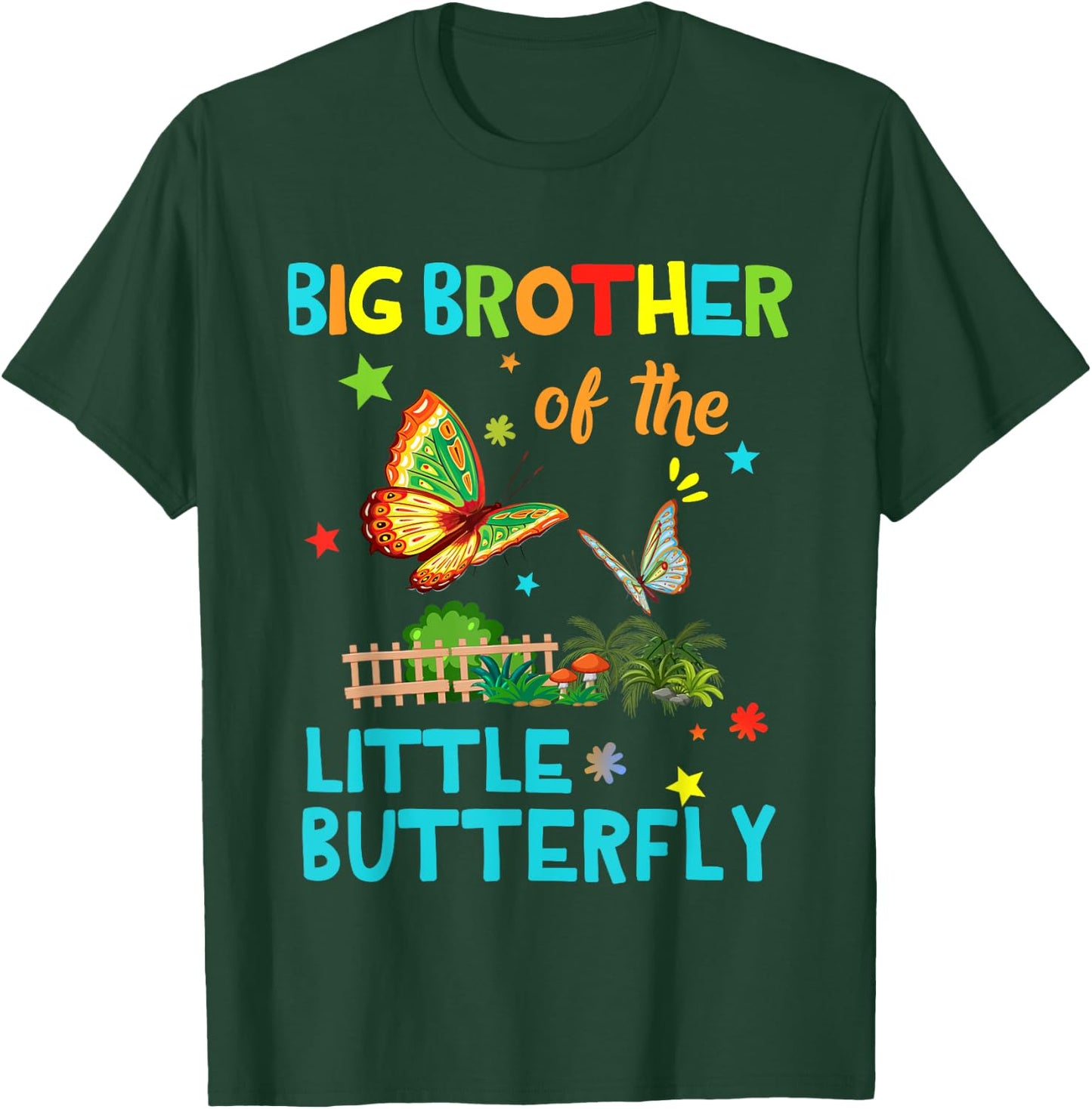 Big Brother Of Little Butterfly Shirts Birthday Matching T-Shirt - T-Shirt | Forest
