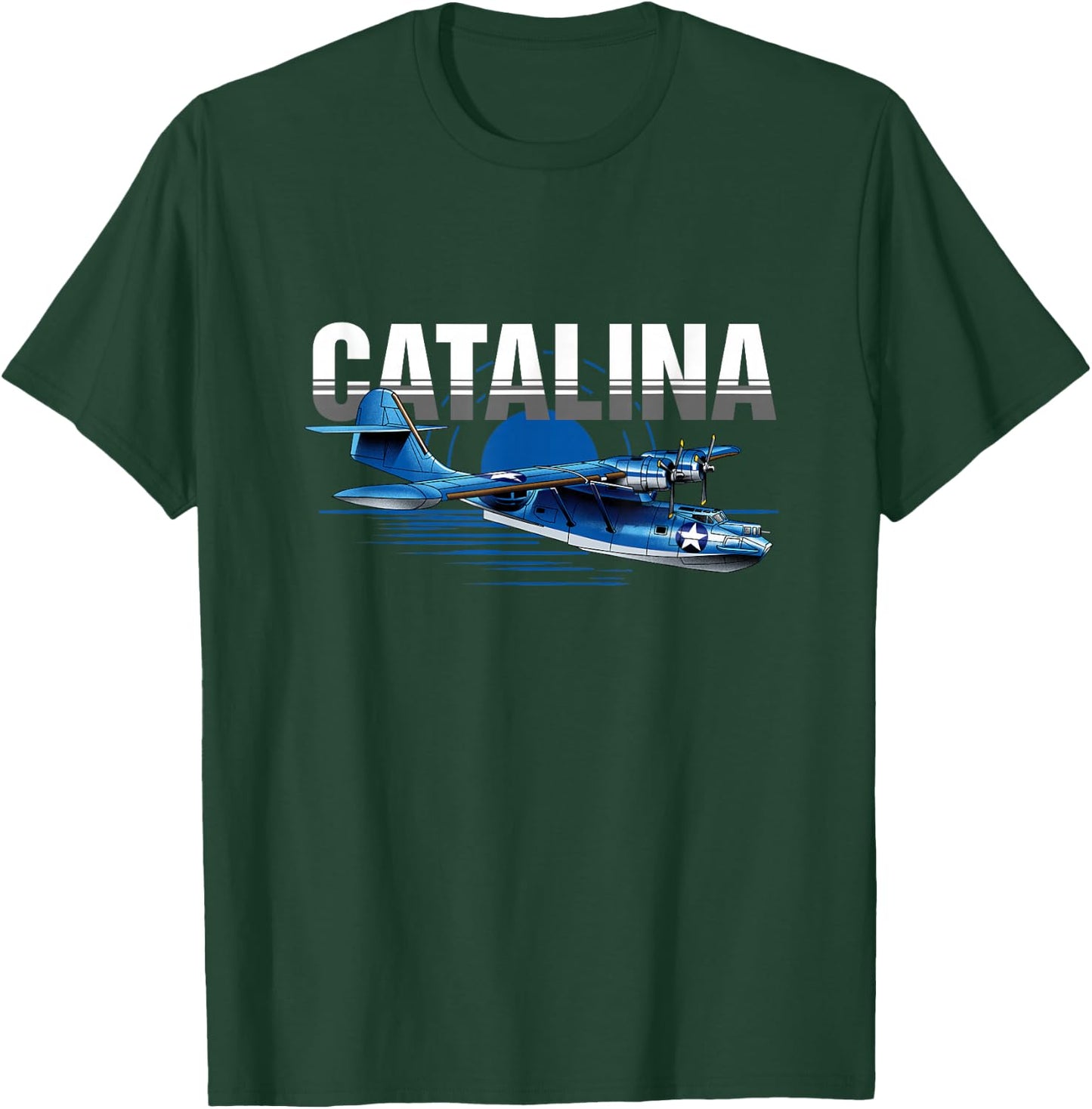 Vintage Military Aviation Flying Boat T-Shirt - T-Shirt | Forest