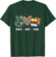 Peace Love Read - Book Lover Reading Bookworm Reader T-Shirt - T-Shirt | Forest