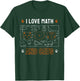I Love Math And Cats Funny Cat Lover Math Teacher Women Kids T-Shirt - T-Shirt | Forest