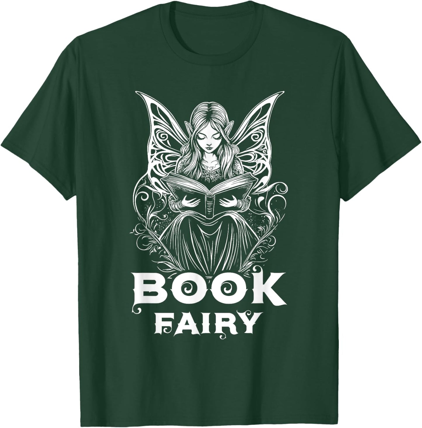 Book Fairy Fantasy Bookish Literature Fairycore T-Shirt - T-Shirt | Forest