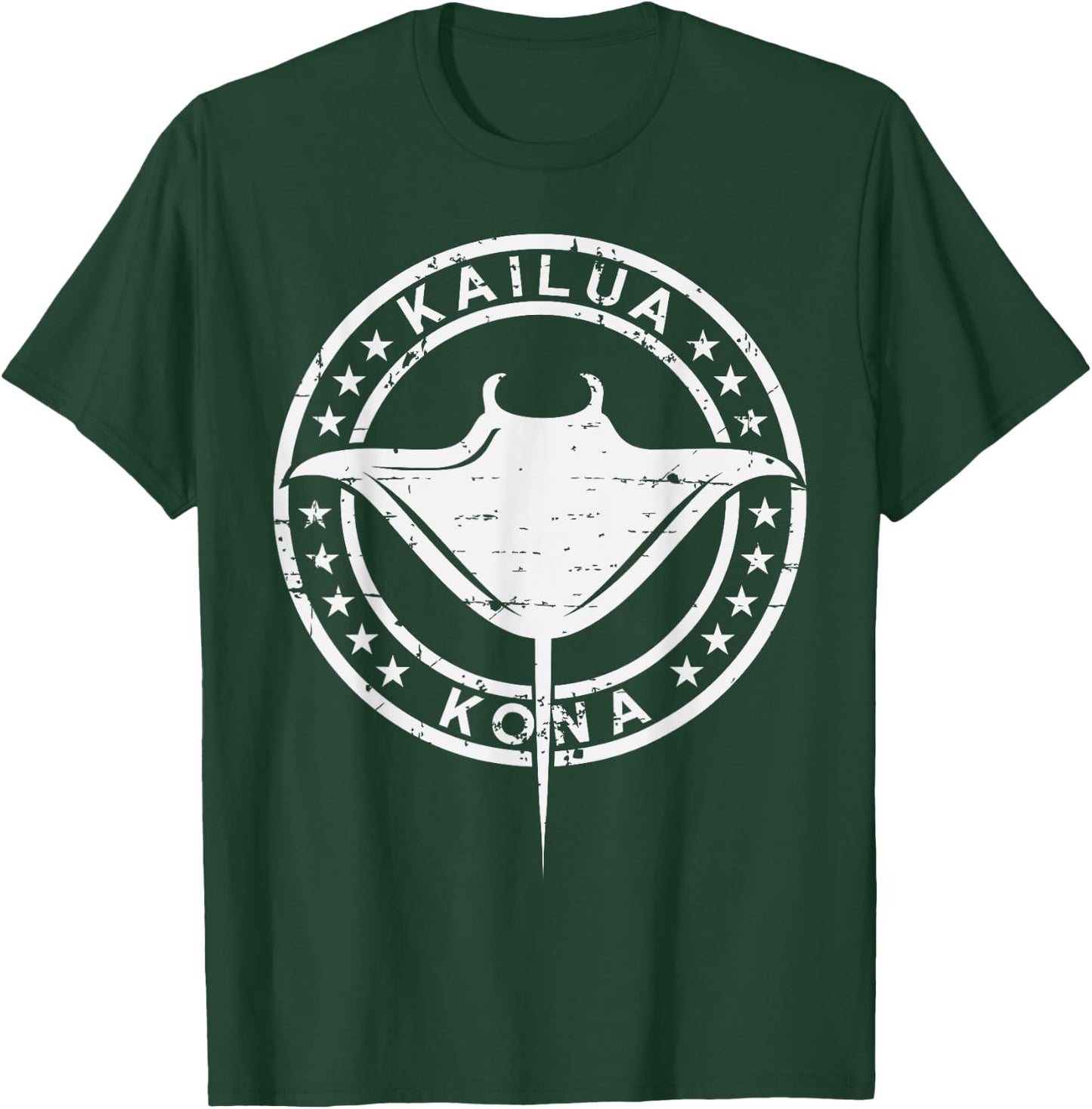 Vintage Hawaii Vacation Shirt Tribal Kailua Stingray T-Shirt - T-Shirt | Forest