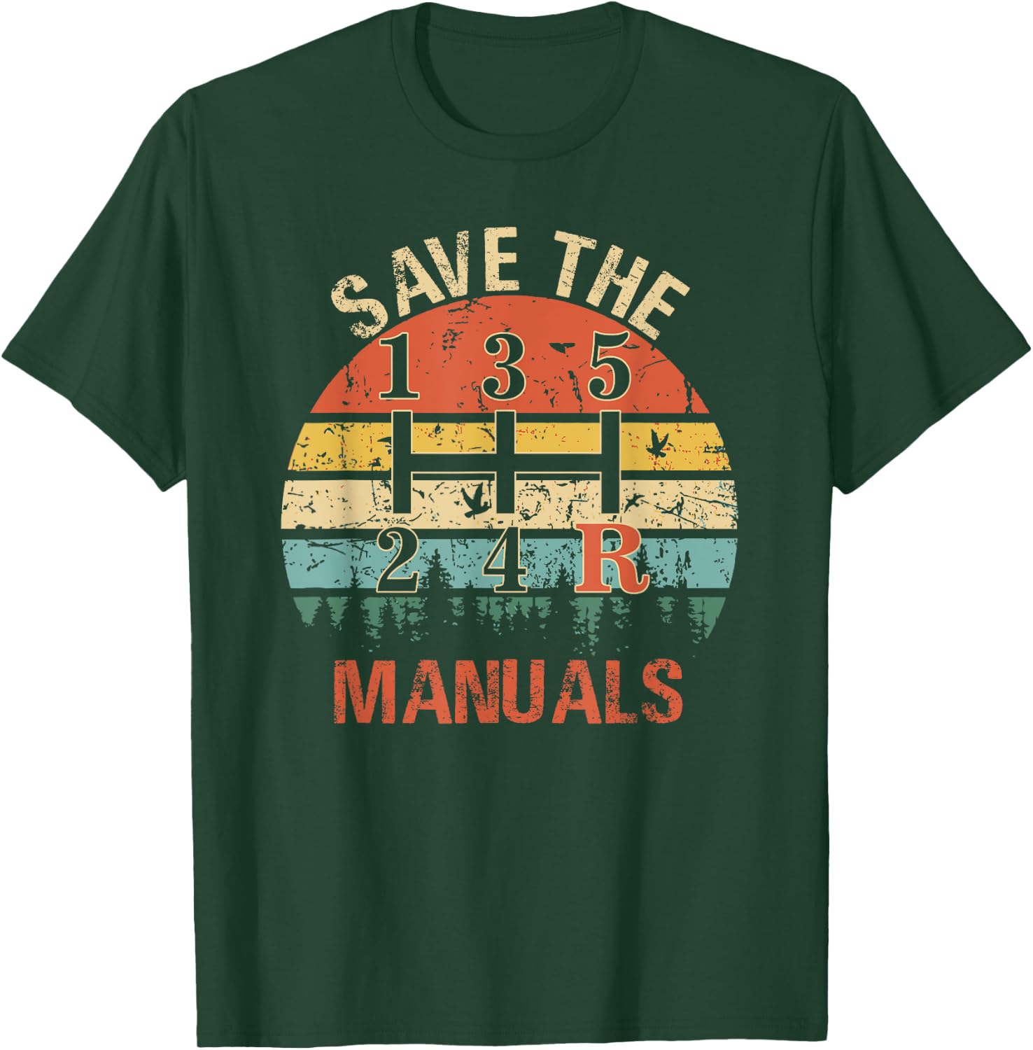 Save The Manuals - Funny 3 Pedals Car Women T-Shirt - T-Shirt | Forest