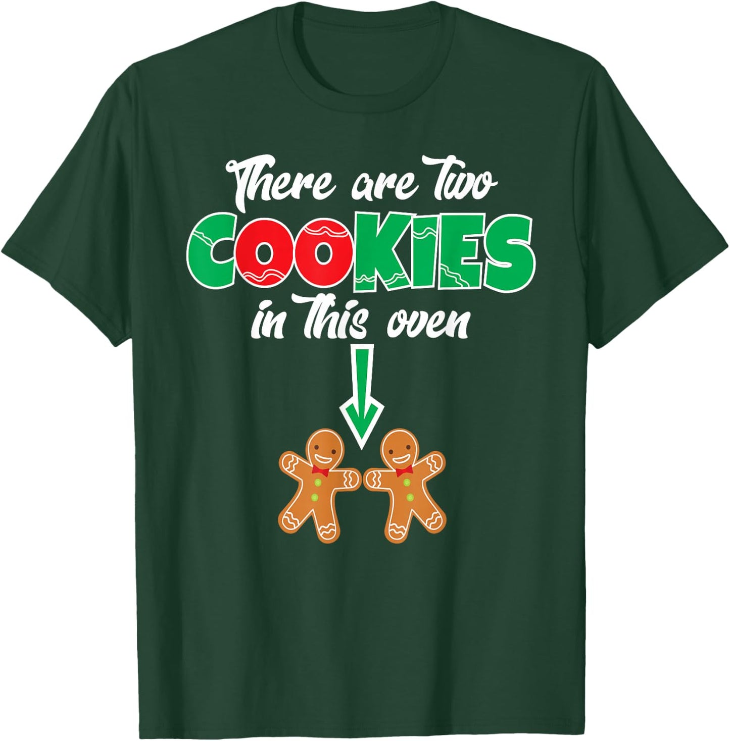 Christmas Twins Expecting Mom Pregnant Wife T-Shirt - T-Shirt | Forest
