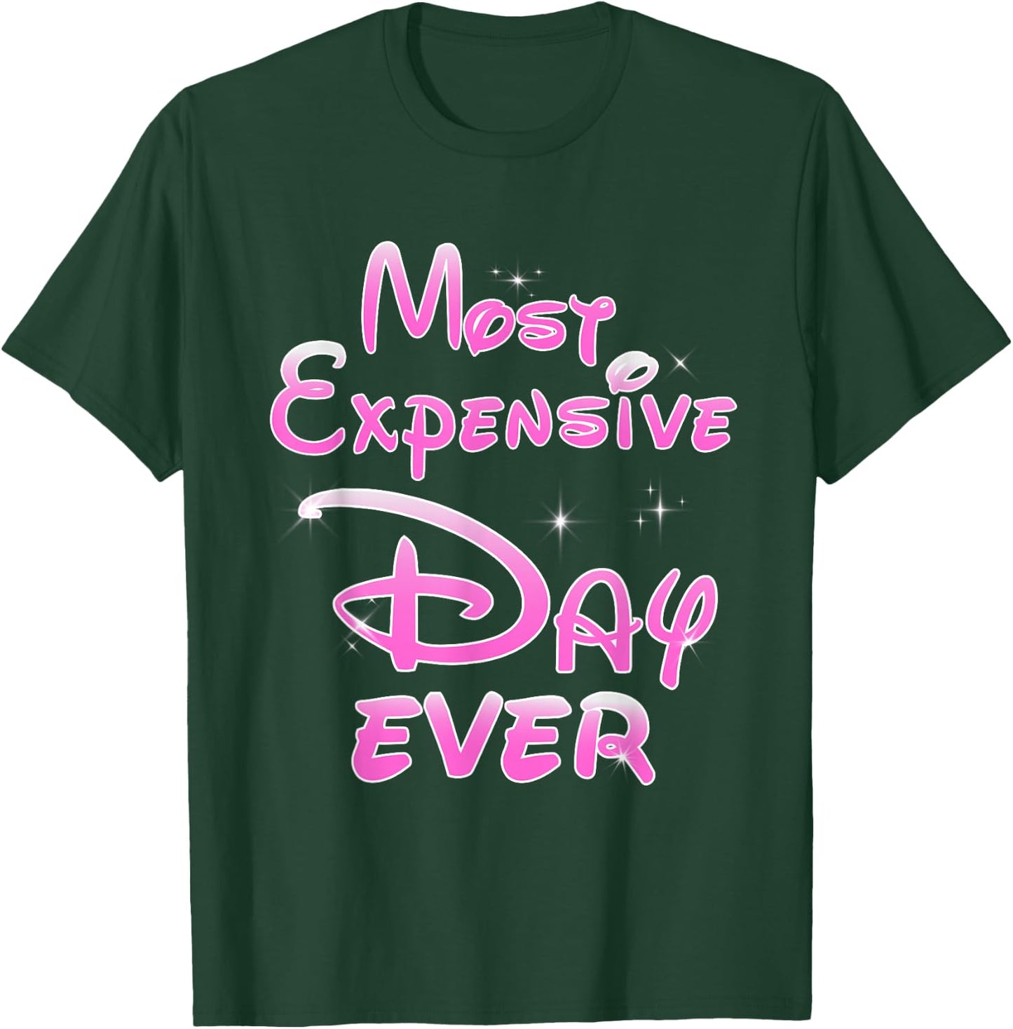Most Expensive Day Ever Sarcastic Funny Theme Park Pink T-Shirt - T-Shirt | Forest