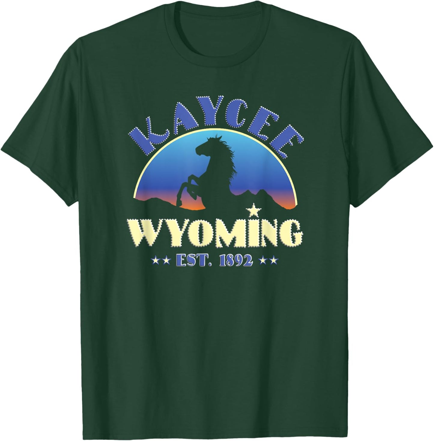 Kaycee Wyoming WY Wild Horse T-Shirt - T-Shirt | Forest