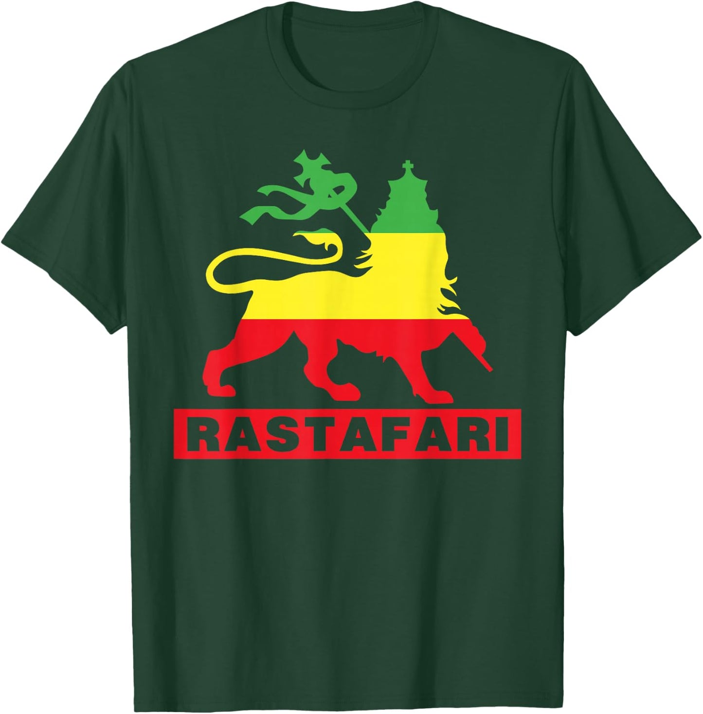 Lion of Judah Judah Rasta Rastafari Reggae T-Shirt - T-Shirt | Forest