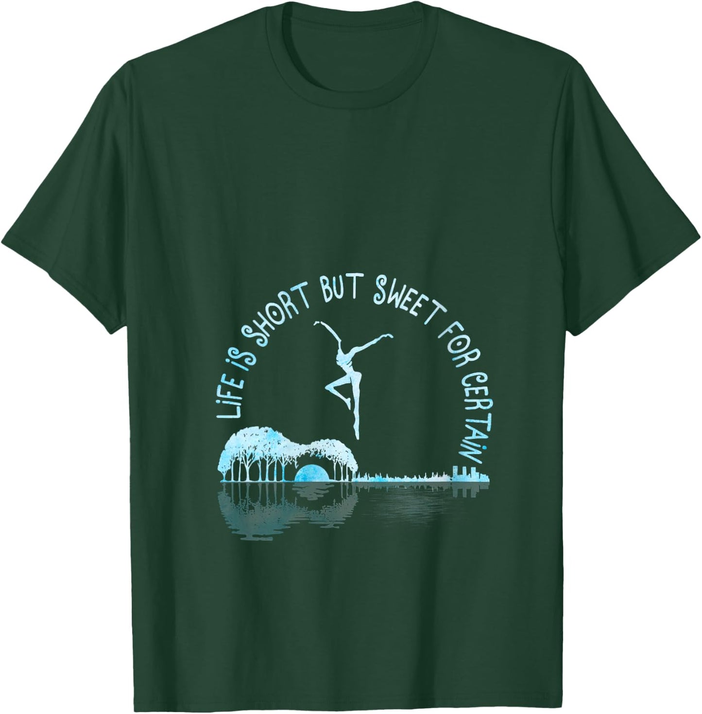 Music Lover Life Is Short But Sweet For Certain Guitar V-Neck T-Shirt - T-Shirt | Forest