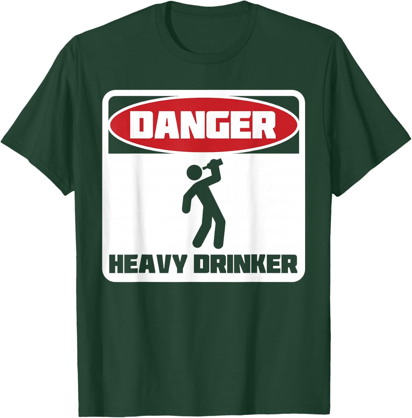 Danger heavy drinker hilarious retro design T-Shirt - T-Shirt | Forest