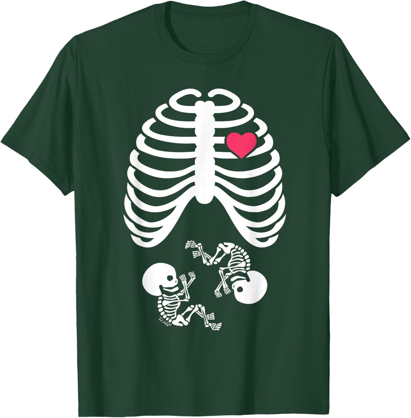 Halloween Pregnancy Tops Expecting Twins Babies Design T-Shirt - T-Shirt | Forest