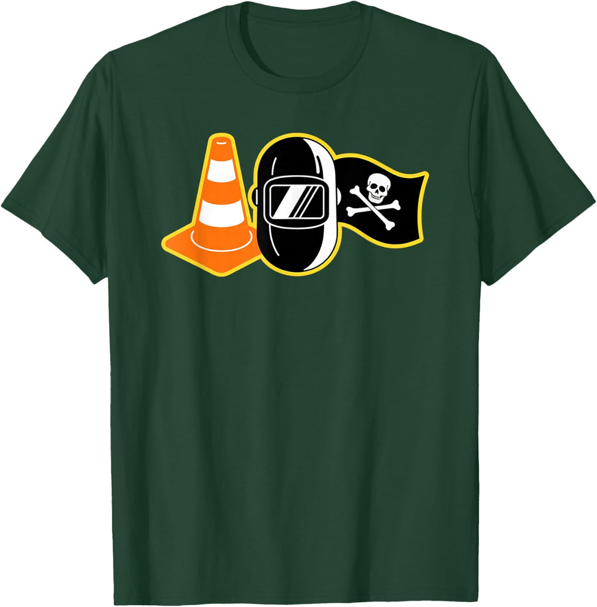 Pittsburgh, Hoist The Traffic Cone 3 Icons Funny Welder T-Shirt - T-Shirt | Forest