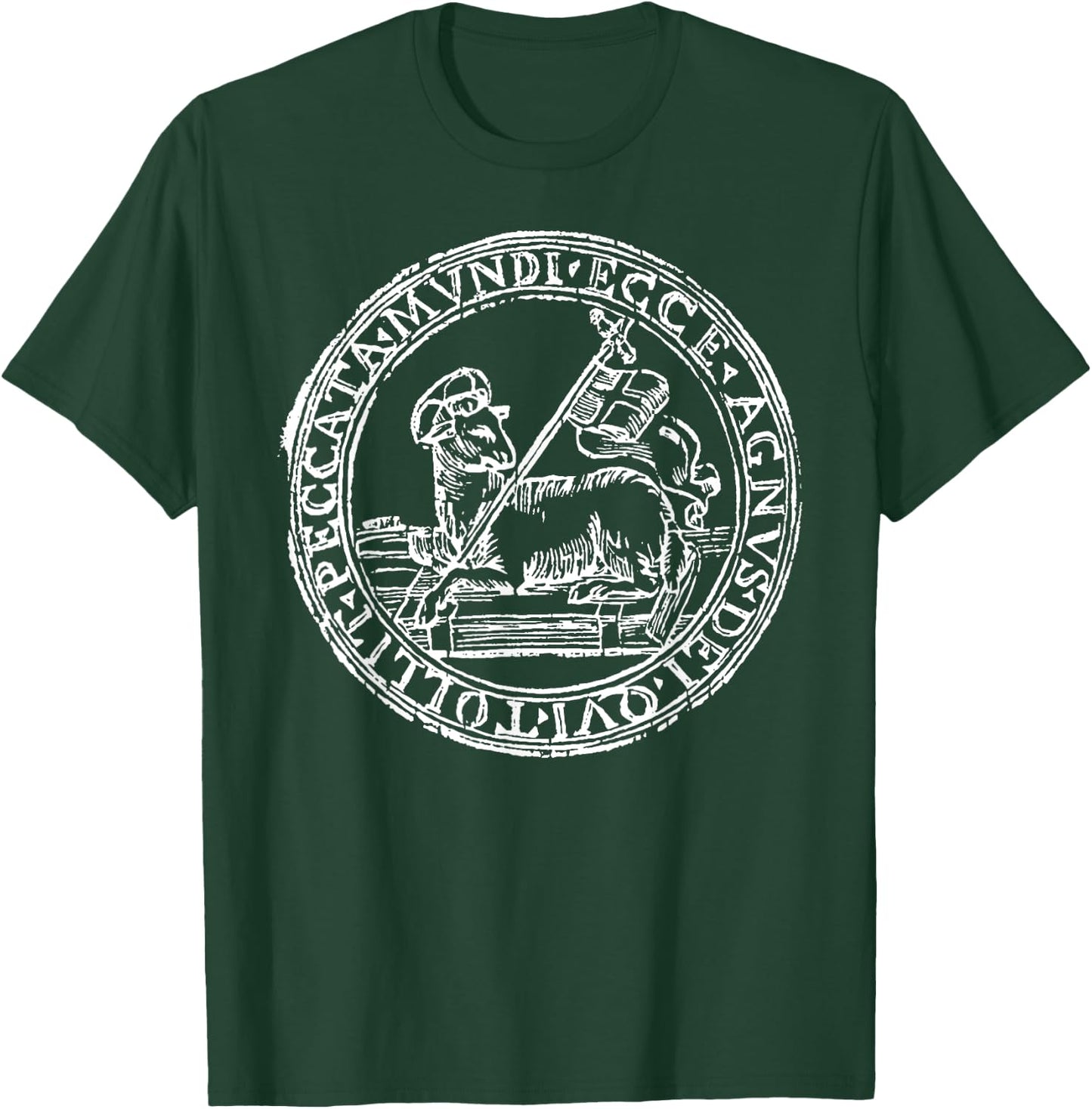 Agnus Dei Lamb God Christian Symbol T-Shirt - T-Shirt | Forest