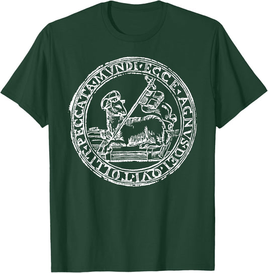 Agnus Dei Lamb God Christian Symbol T-Shirt - T-Shirt | Forest