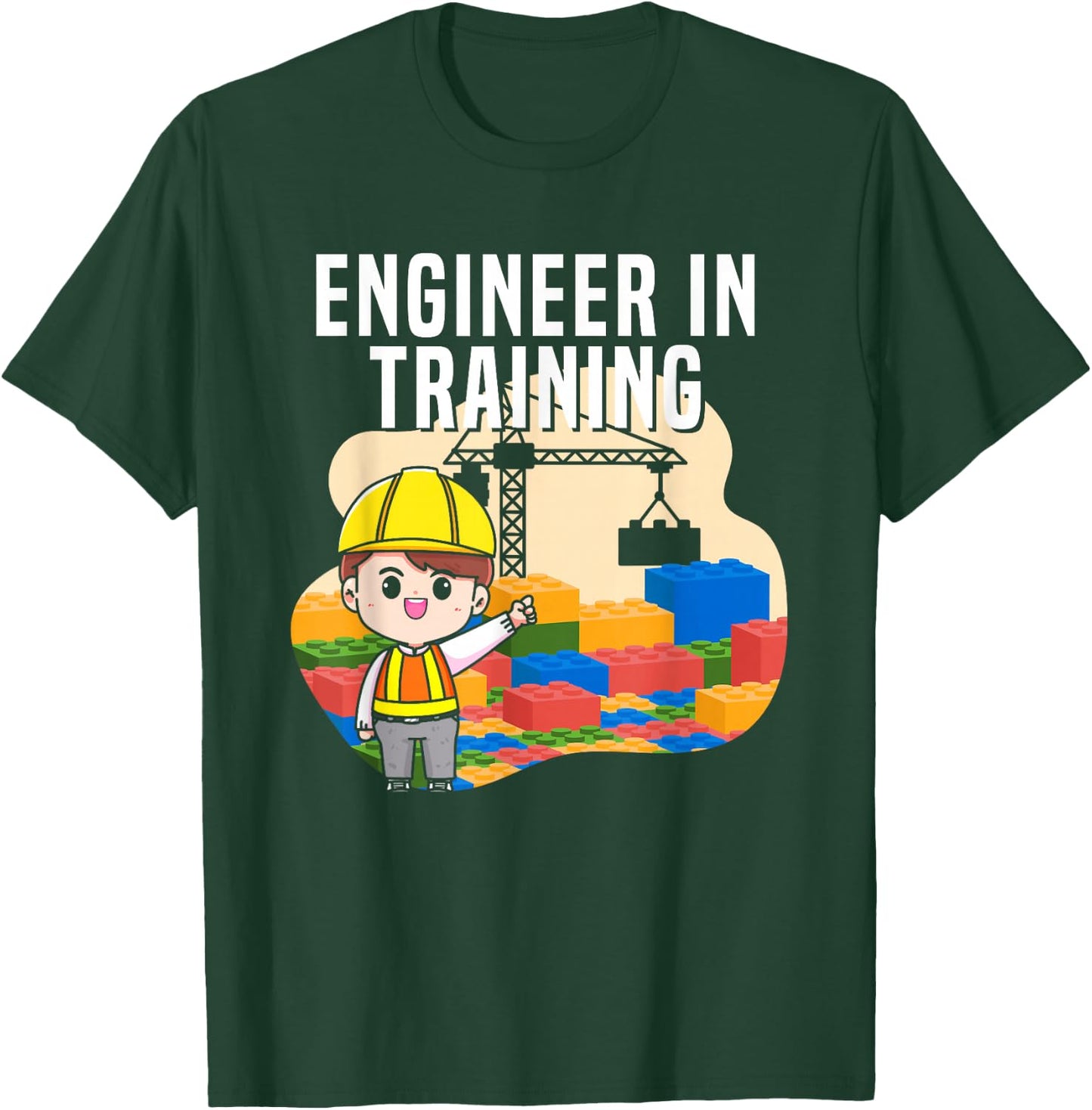 Engineer In Training | Building Blocks | Master Builder T-Shirt - T-Shirt | Forest