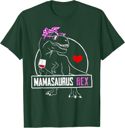 Mamasaurus Funny Mama Dinosaur Women Mom Gift T-Shirt - T-Shirt | Forest