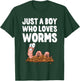Cool Worm Gifts Love Worms Accessories & Stuff Boys Kids Worm Hunter Worm Farmer Composter T-Shirt - T-Shirt | Forest