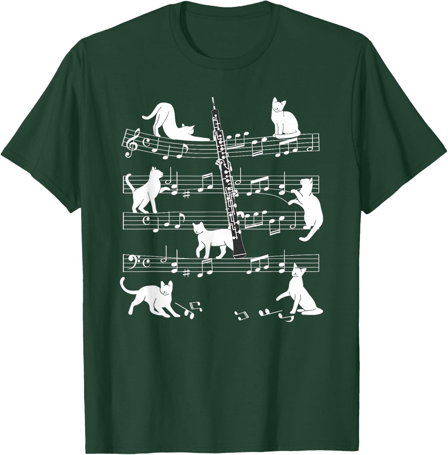 Oboist Cats for Cat loving Oboe player T-Shirt - T-Shirt | Forest