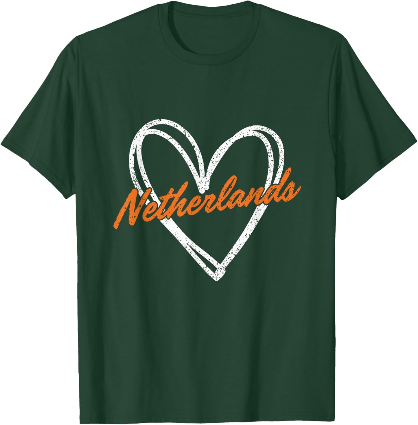 Netherlands Heart Vintage Retro Gift Women Kids T-Shirt - T-Shirt | Forest